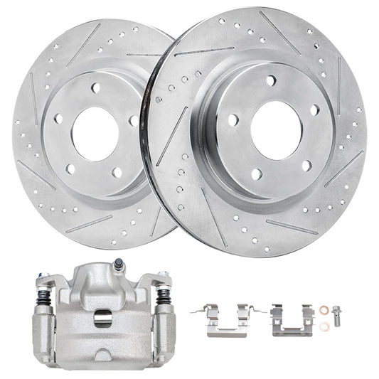 Detroit Axle - Brake Kit for 2013-2025 Nissan Altima Disc Brake Rotors Ceramic Brakes Pads 2014 2015 2016 2017 2018 2019 2020 2021 2022 2023 2024 Replacement: 11.65" inch Front 11.46" inch Rear Rotor