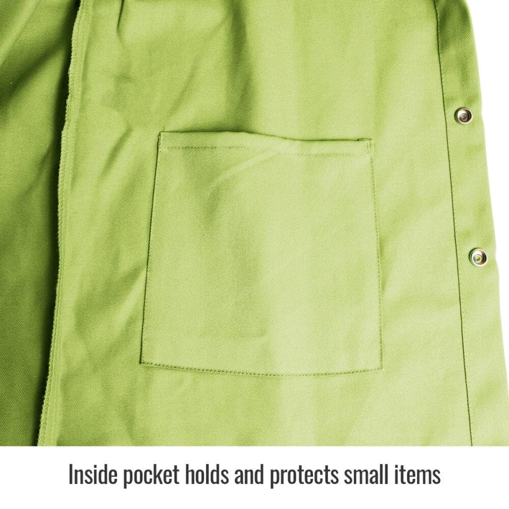 Black Stallion (JF1012) Safety Welding Jacket, 9 oz Flame Resistant Cotton, 2" Silver Reflective Tape, Welder's Collar