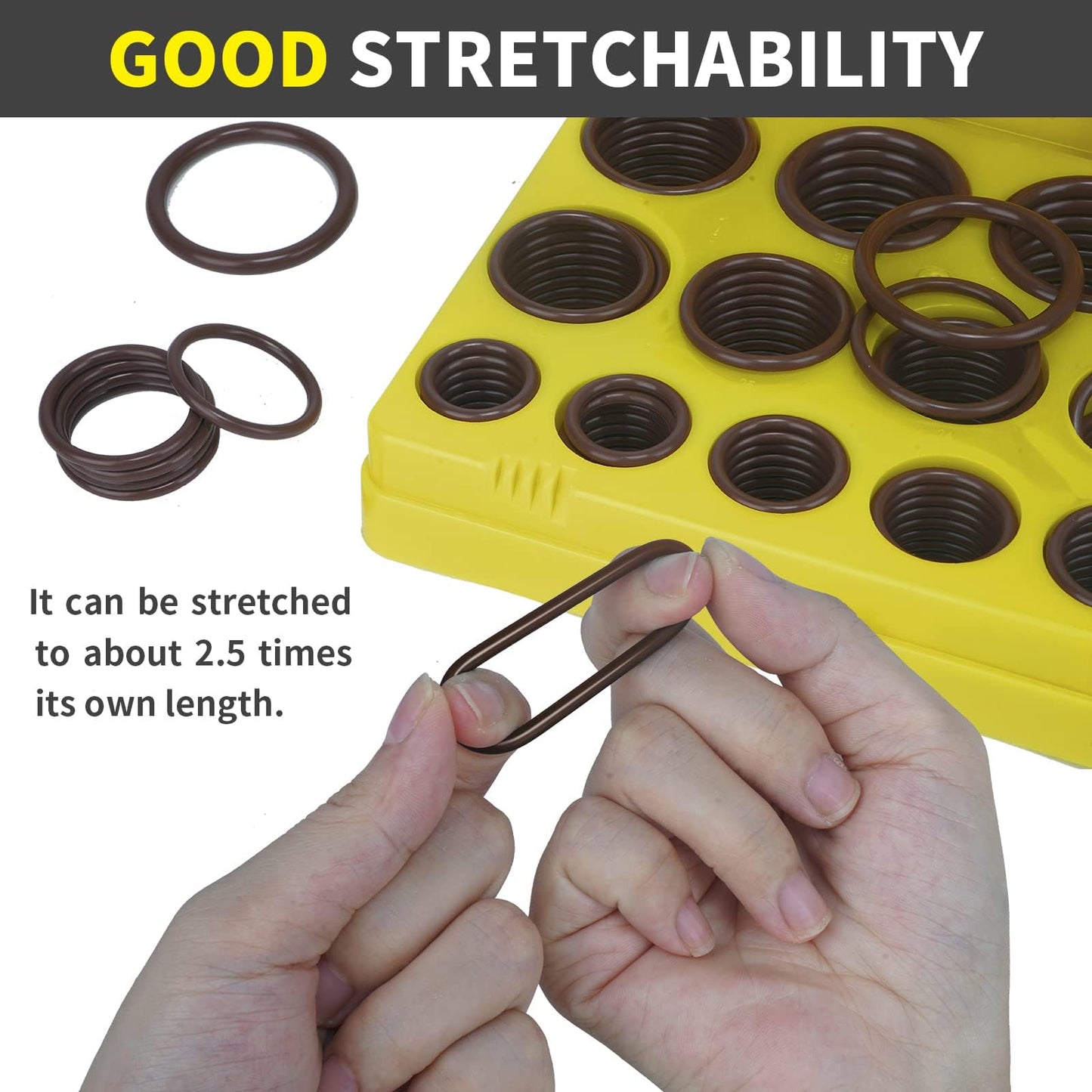 ZDBB 1010 Pcs Rubber O Rings Kit 22 Size Universal O-Ring Assortment Set for Automotive Faucet Pressure Washers Plumbing Sealing Repair,Air or Gas Connections,Resist Oil and Heat