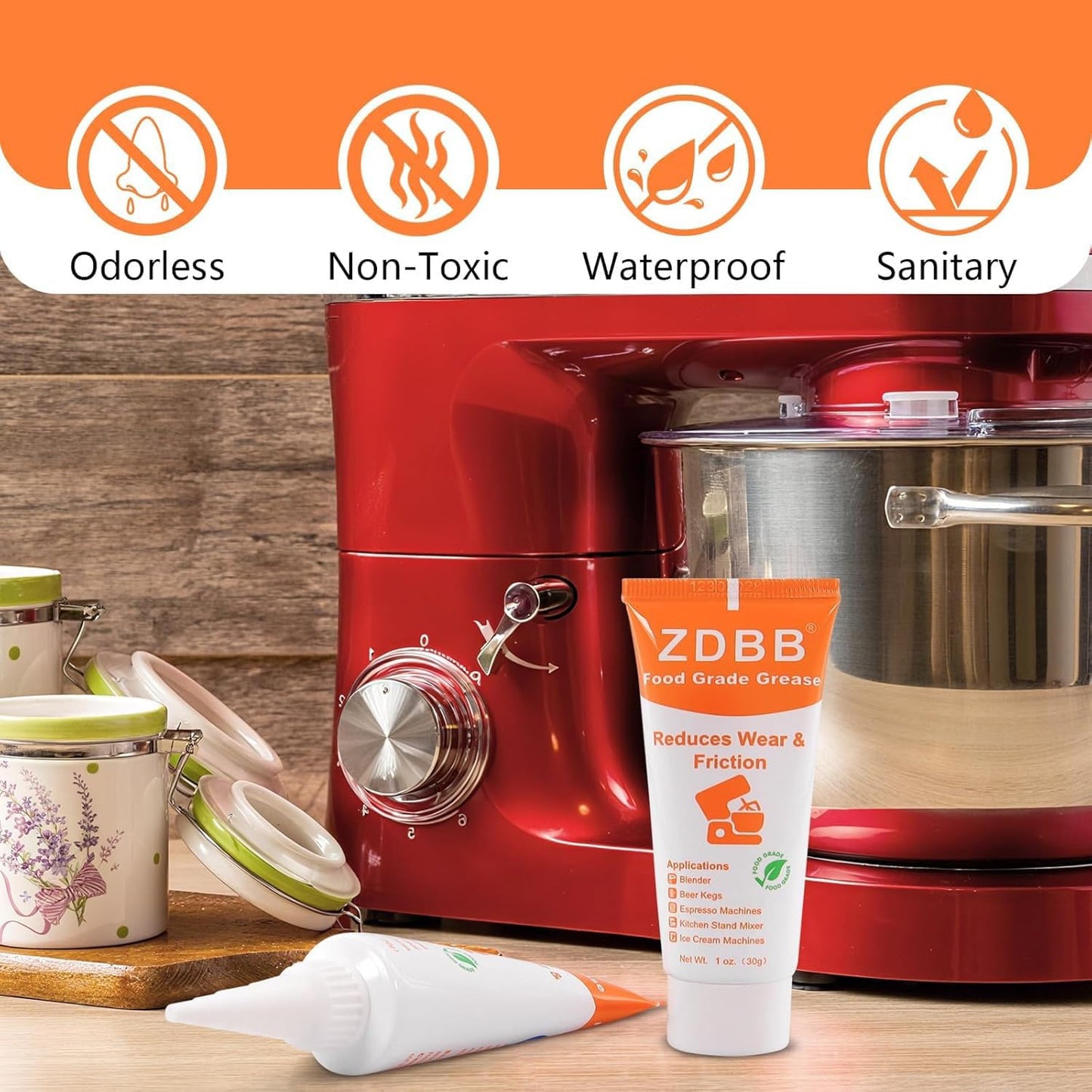 ZDBB Wood Drawer Wax Lubricant Paste Door Lubricant Wear-Resistant Eliminate Sticking Noise Loosen Drawer Slide Grease for Wood Furniture, Window Track, Sliding Glass Doors, Hinges, 1 oz 1-Pack