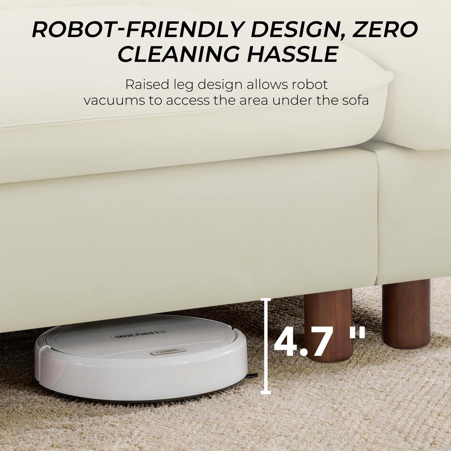 CHITA 127" Super Large Sectional Couches for Living Room, Modular Cloud Couch Sectional Sofa, Premium Fabric Couches, Down Filled, High Density Foam, Chenille in Cream, 4 Seat L Shaped