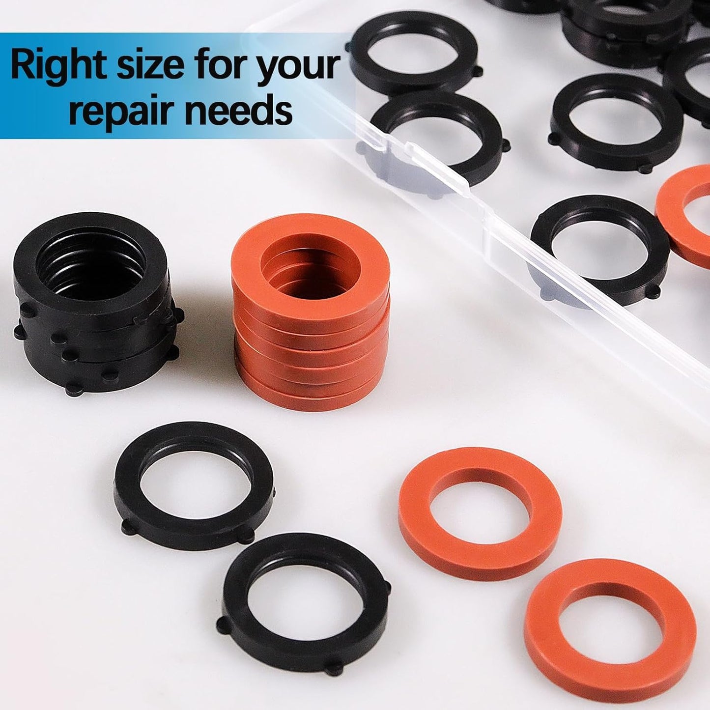 ZDBB 1000 Pcs 18 Size O Ring Kit+18 Size Rubber Washers & 80 Pcs Garden Hose Gasket for Plumbing Faucet Water Pipe Garden Hose Washers Shower Heads Gasket Repair