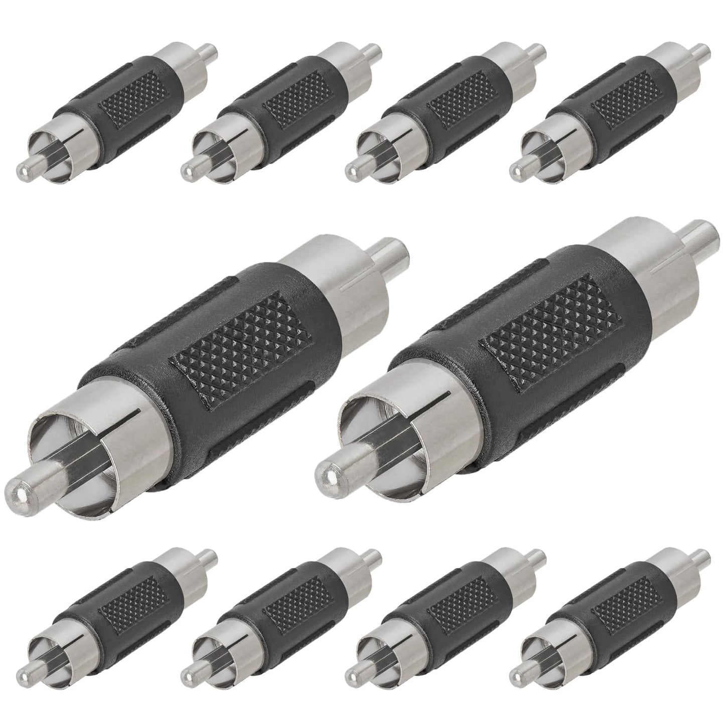 Cmple - RCA Coupler Audio Video Cable Adapter Composite Component Connector Converter - 3 RCA Female to Female Red Green Blue