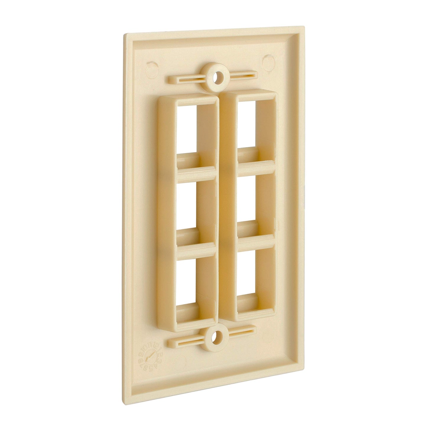Cmple - 3 Port Keystone Wall Plate Single-Gang Wall Plate with Standard Size Keystone Jack Insert - White