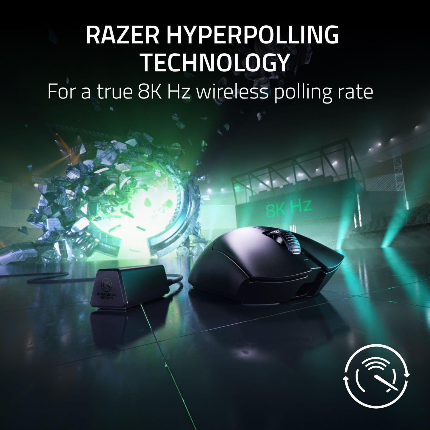 Razer DeathAdder V3 Pro - Black Ultra-lightweight Wireless Ergonomic Esports Mouse - Optical - Cable/Wireless - Radio Frequency - 2.40 GHz - Rechargeable - Black - USB - 30000 dpi - Scroll Wheel - 5 B