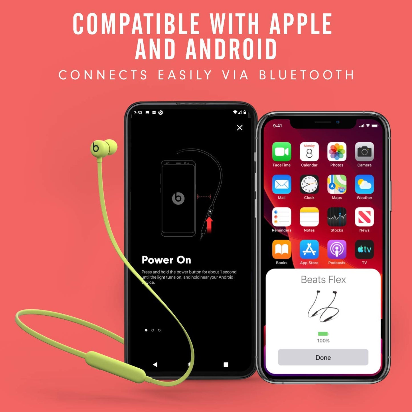 Beats Flex Wireless Earbuds - Apple W1 Headphone Chip, Magnetic Earphones, Class 1 Bluetooth, 12 Hours of Listening Time, Built-in Microphone - Black