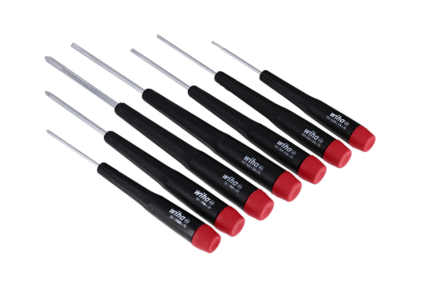 Wiha 26197 Precision Screwdriver Set, 7-Piece Mini Slotted & Phillips, PicoFinish Handles with Rotating Caps, Small Screwdrivers for Electronics & Fine Work