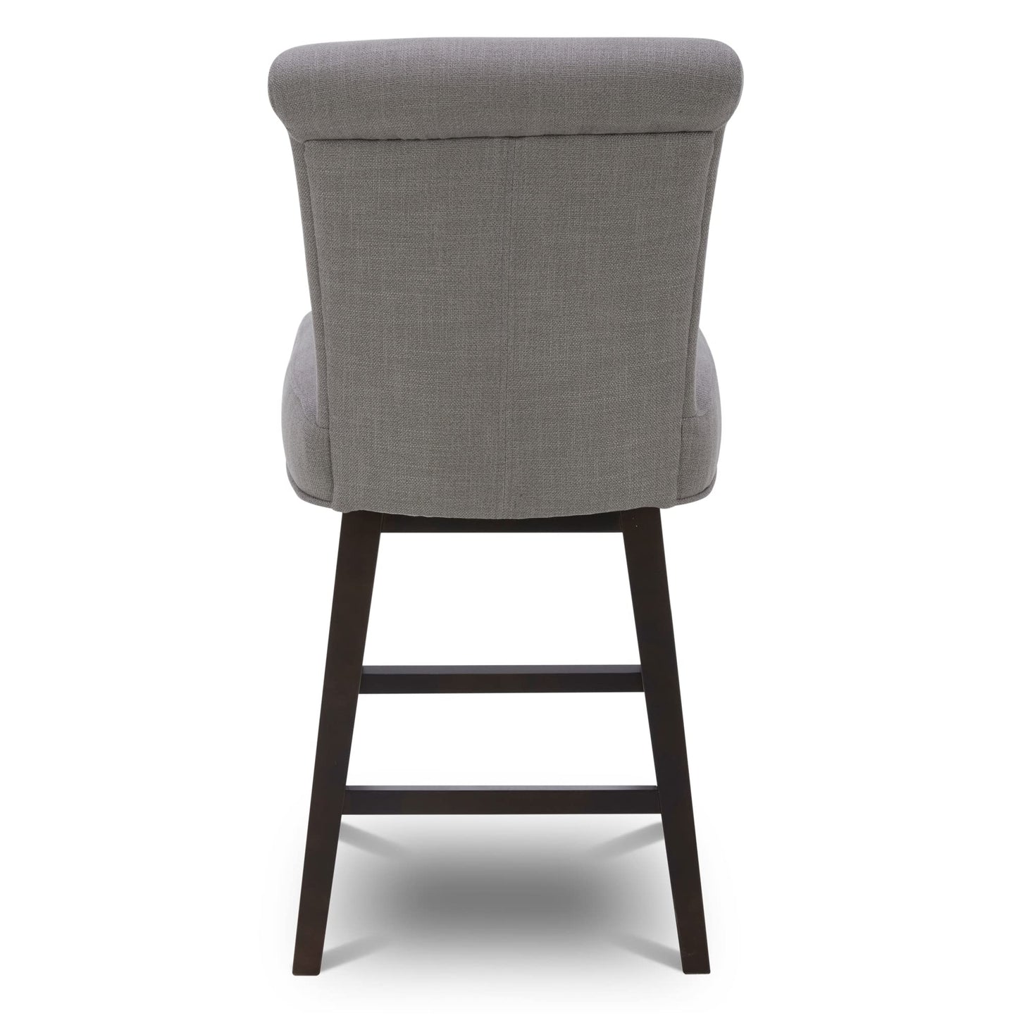 CHITA 30 Inch Counter Height Swivel Bar Stools Set of 2, FSC Certified Modern Upholstered Faux Leather Swivel Barstool Chairs with Back, Black