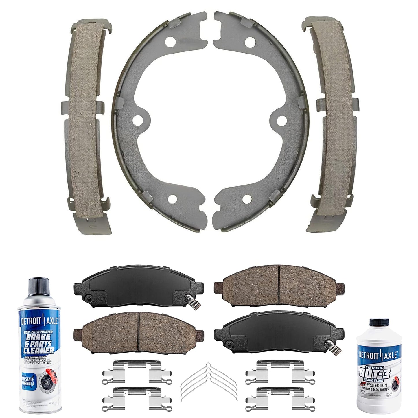 Detroit Axle - 8pc Brake Kit for Chevy GMC Silverado Sierra 1500 Yukon XL Escalade ESV Drilled & Slotted Brake Rotors Ceramic Brakes Pads Replacement : 13.50" inch Front and 13.58" inch Rear Rotor
