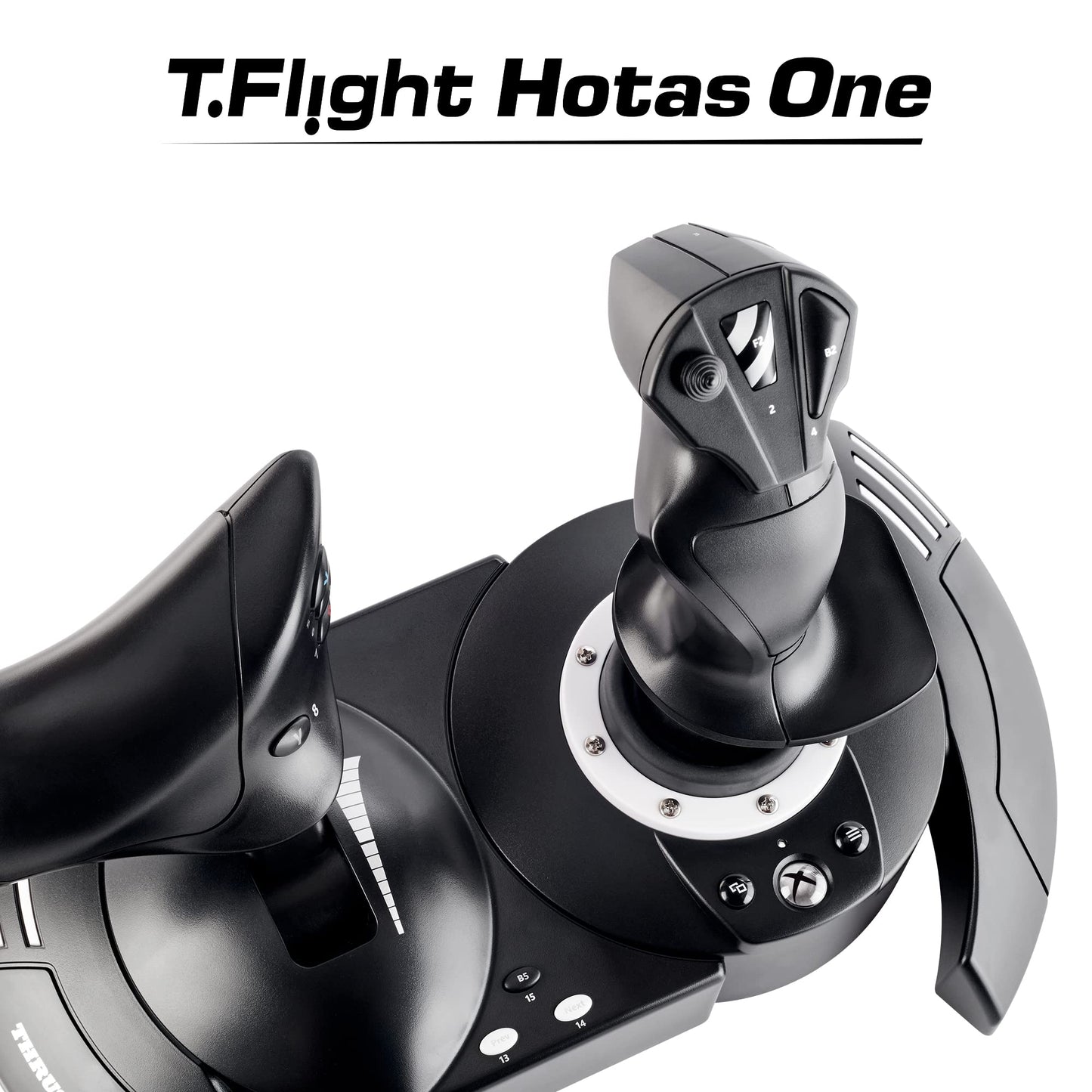 Thrustmaster T-Flight Hotas One Flight Stick & Throttle - XBOX & PC | Detachable design, Officially licensed, adjustable resistance, responsive trigger, 14 programmable buttons, dual rudder