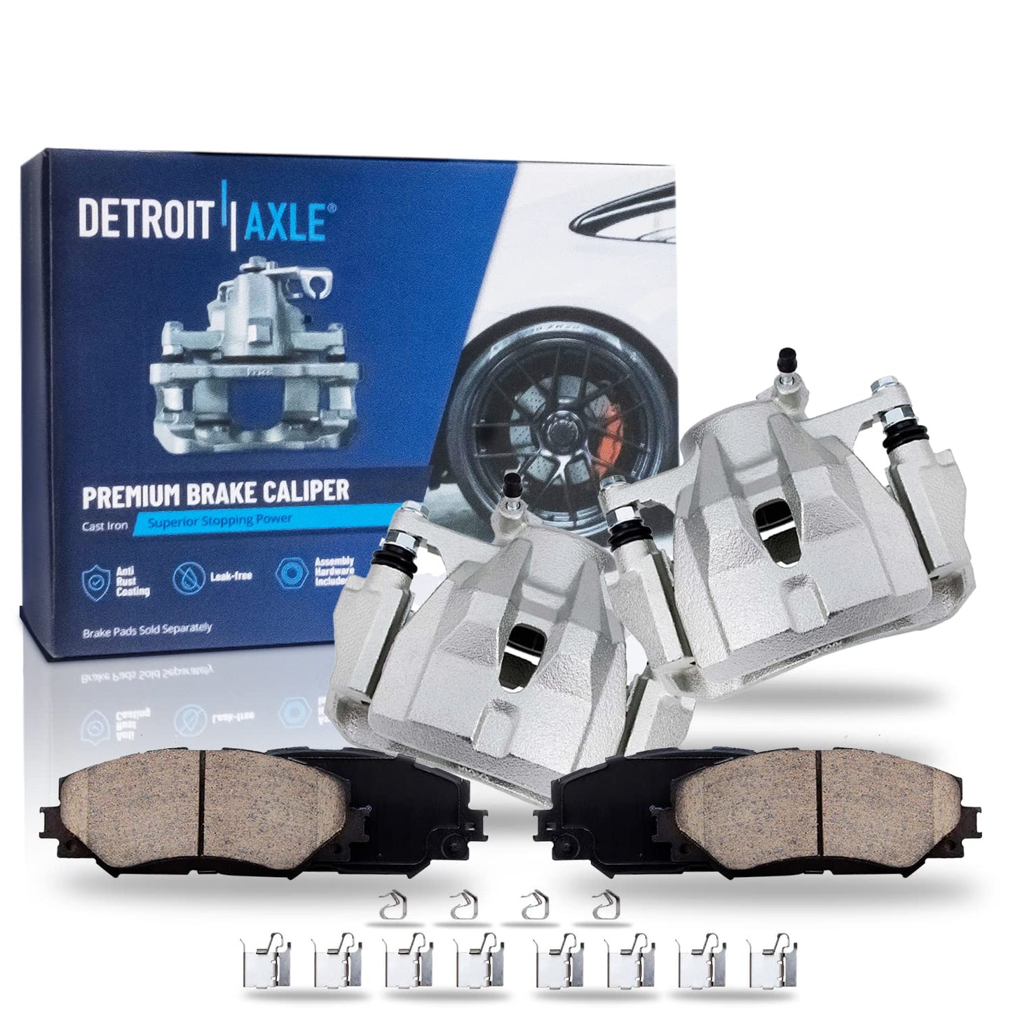 Detroit Axle - Front Brake Kit for Chevrolet GMC Silverado Suburban Sierra Savana Yukon XL 1500 Tahoe Cadillac Escalade Disc Brake Rotors Ceramic Brakes Pads Replacement : 12" inch Rotor