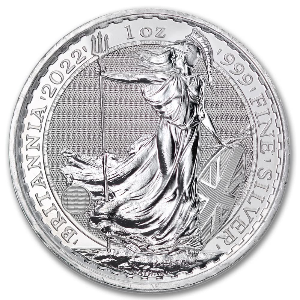 2022-1 oz Silver Britannia Coin Brilliant Uncirculated (BU) with a Certificate of Authenticity £2 Seller BU