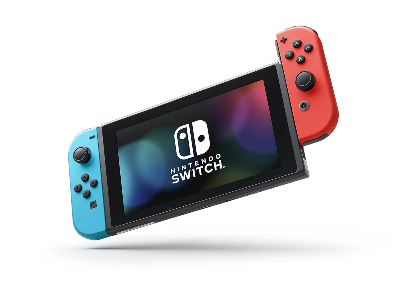 Nintendo Switch with Neon Blue and Neon Red Joy-Con - Handheld Gaming Console | Neon and neon Joy-Con