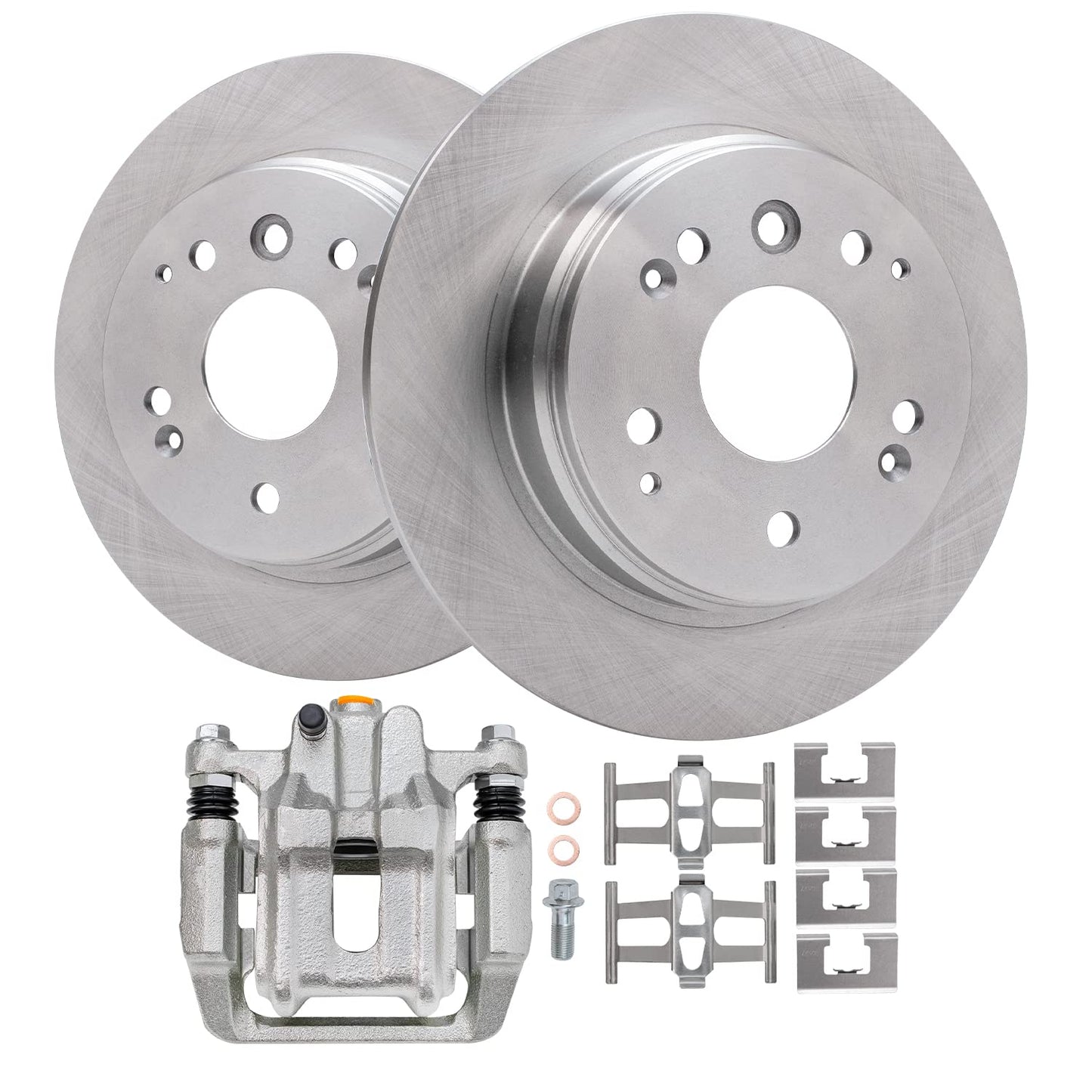 Detroit Axle - Front Brake Kit for 06-11 Honda Civic 2006 2007 2008 2009 2010 2011 Disc Brake Rotors Ceramic Brakes Pads Replacement Brake Kit