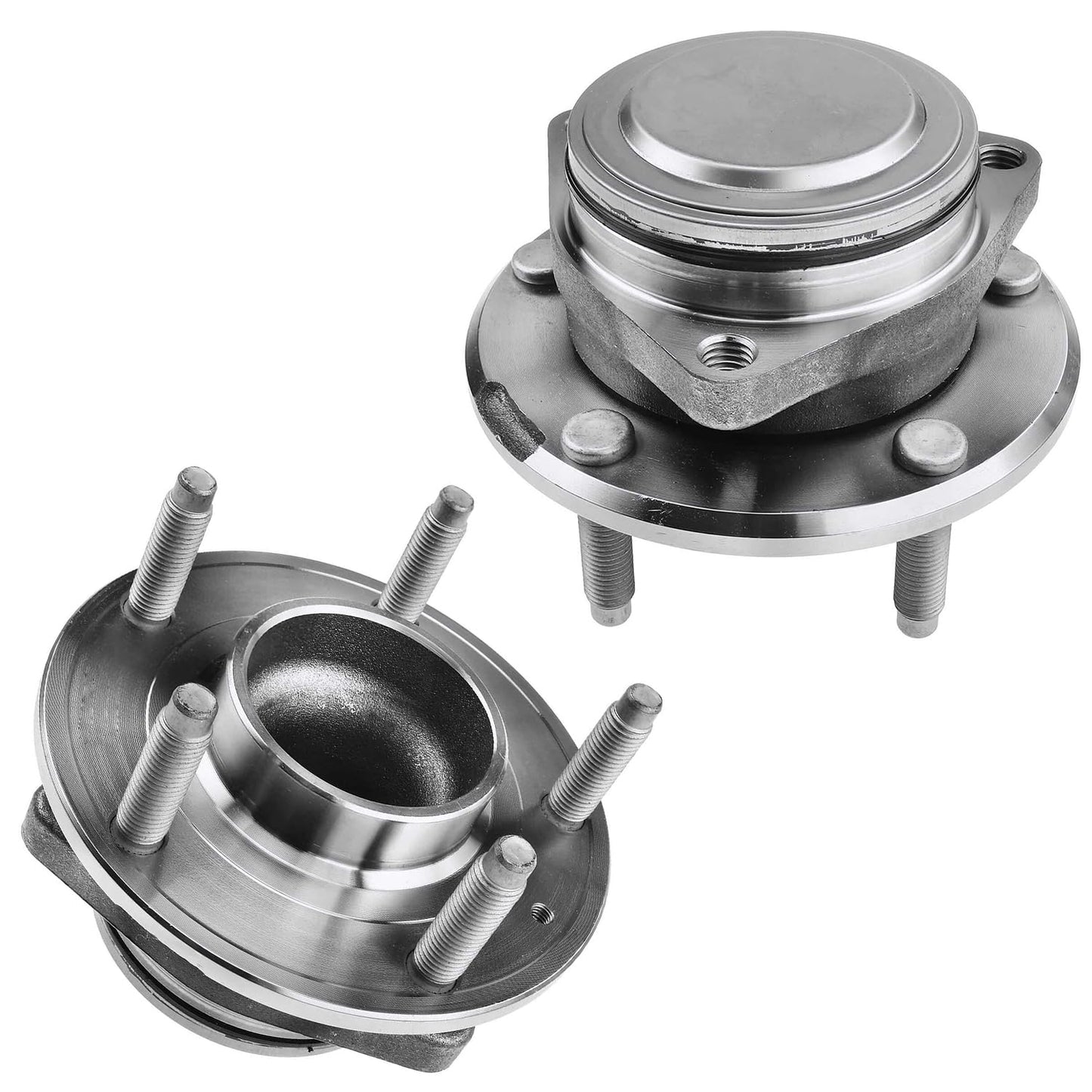 Detroit Axle - 2pc Front Wheel Bearing Hubs for 00-13 Chevy Impala Monte Carlo, 97-08 Pontiac Grand Prix, 06-11 DTS, 05-09 Buick Lacrosse, 06-11 Lucerne, 00-05 Lesabre, Pair Wheel Bearings and Hubs
