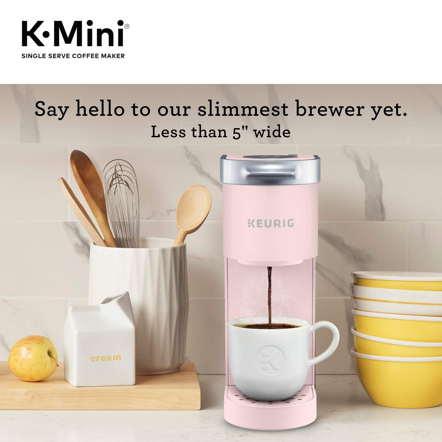 Keurig K-Mini Single Serve K-Cup Pod Coffee Maker, 6 to 12oz Brew size, with Cord Storage, Perfect for Small Spaces, Black
