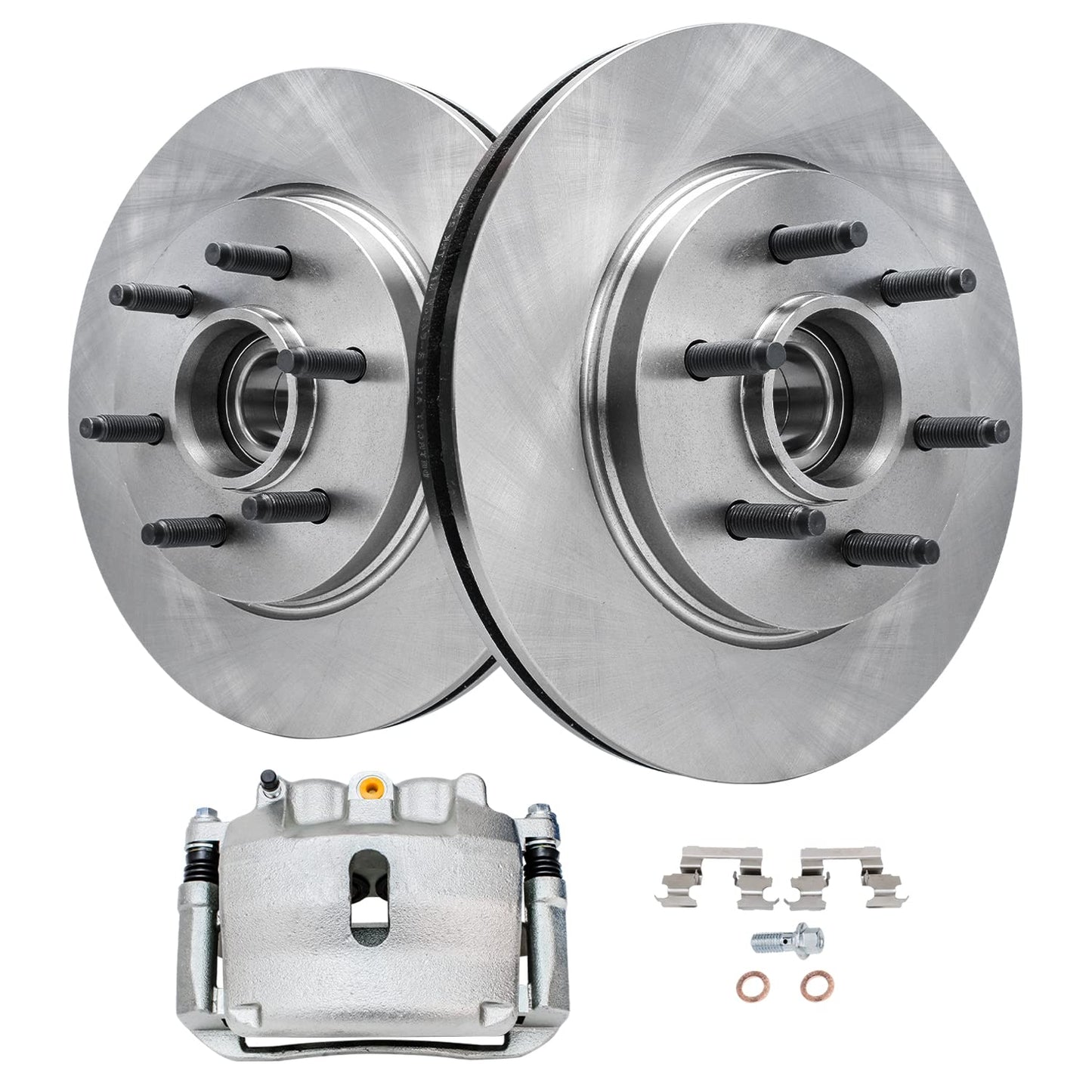 Detroit Axle - Front Brake Kit for 06-11 Honda Civic 2006 2007 2008 2009 2010 2011 Disc Brake Rotors Ceramic Brakes Pads Replacement Brake Kit