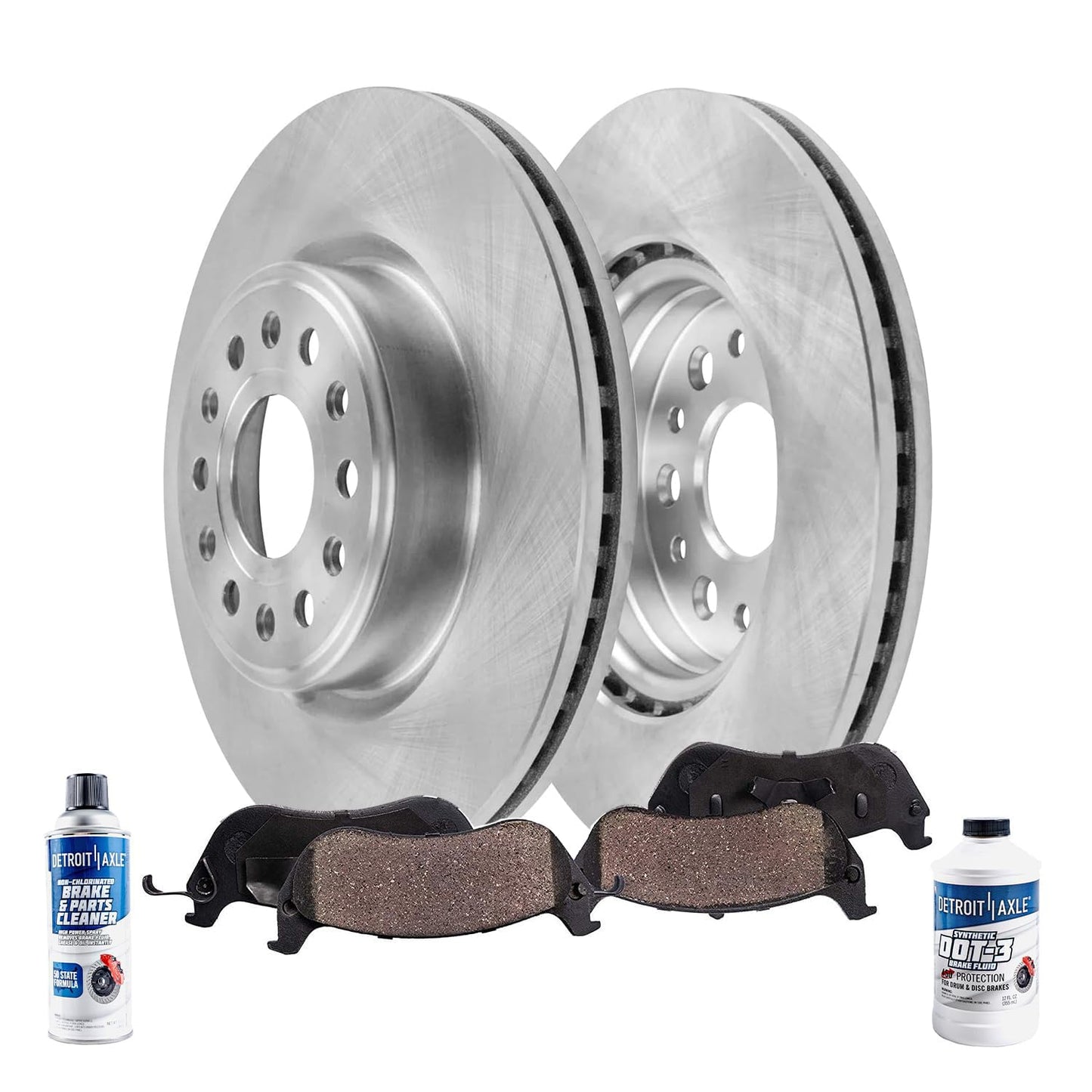 Detroit Axle - 6pc Rear Brake Kit for 2005-2016 Honda CR-V 2010-2018 RDX 2010 2011 2012 2013 2014 2015 2016 Disc Brake Rotors Ceramic Brakes Pads Replacement