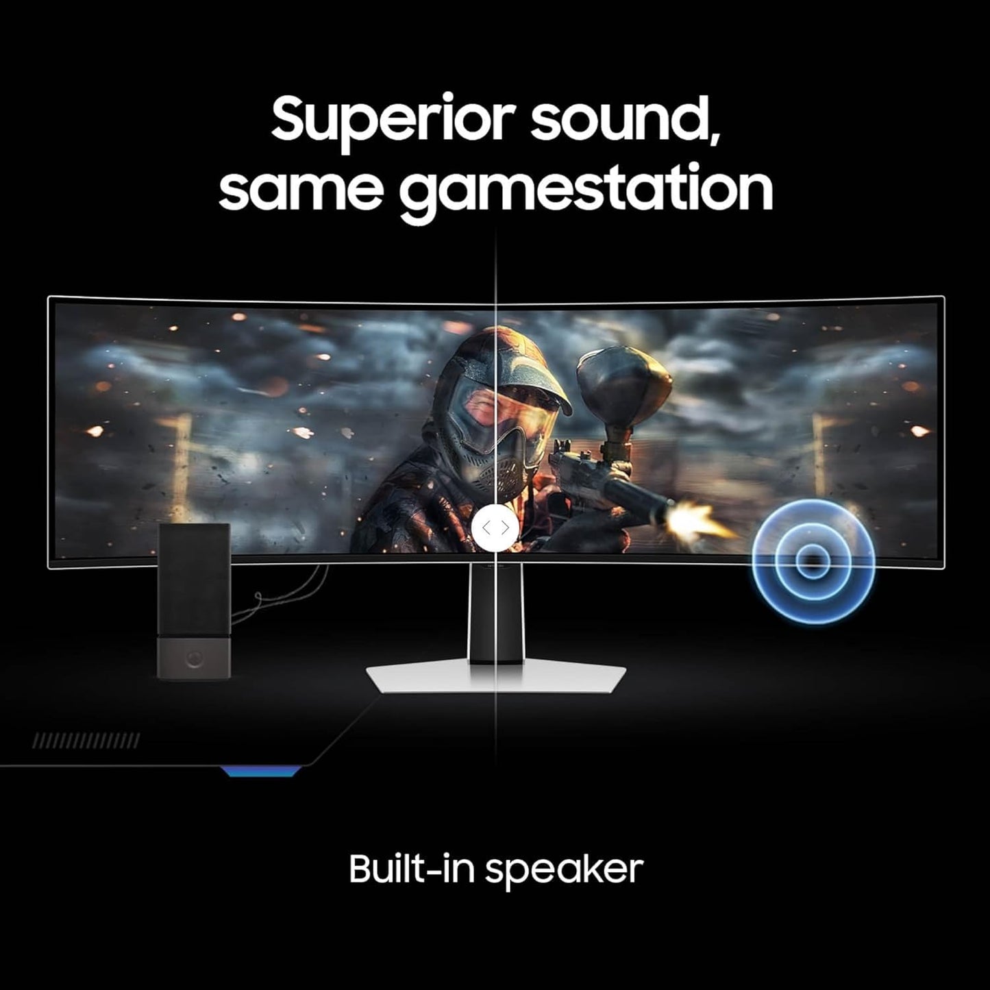 Samsung 49" Odyssey G93SC Series Curved Gaming Monitor, QD-OLED, 240Hz, 0.03ms, DQHD, G-Sync Compatible, FreeSync Premium Pro, Adjustable Stand