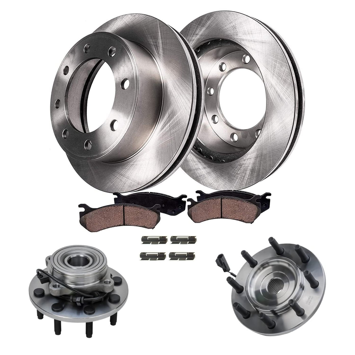 Detroit Axle - 6pc Rear Brake Kit for 2005-2016 Honda CR-V 2010-2018 RDX 2010 2011 2012 2013 2014 2015 2016 Disc Brake Rotors Ceramic Brakes Pads Replacement