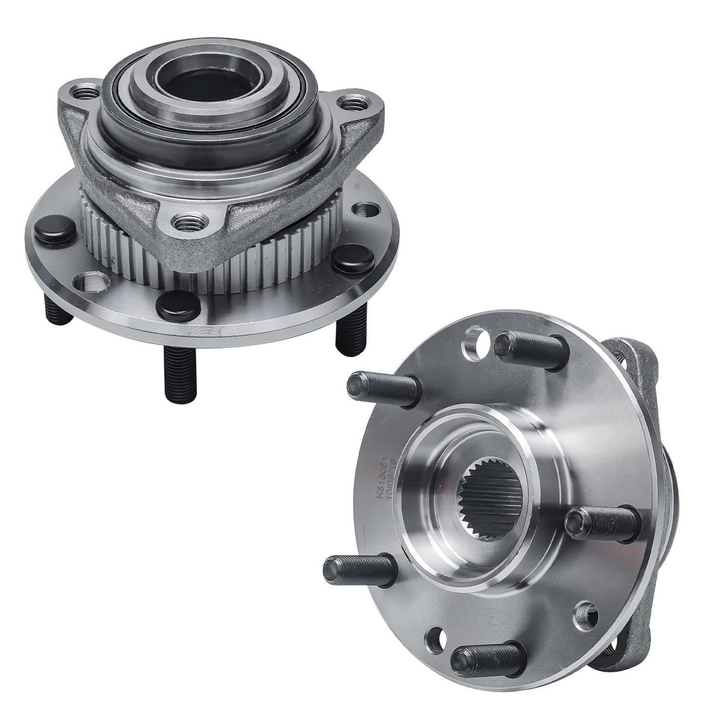 Detroit Axle - Pair 2WD Front Wheel Bearing Hub Assembly for 99-06 Chevy Silverado Sierra 1500, 00-06 Suburban 1500 Tahoe Yukon GMC Yukon XL 1500, 02-06 Cadillac Escalade 6 Lugs [with ABS]