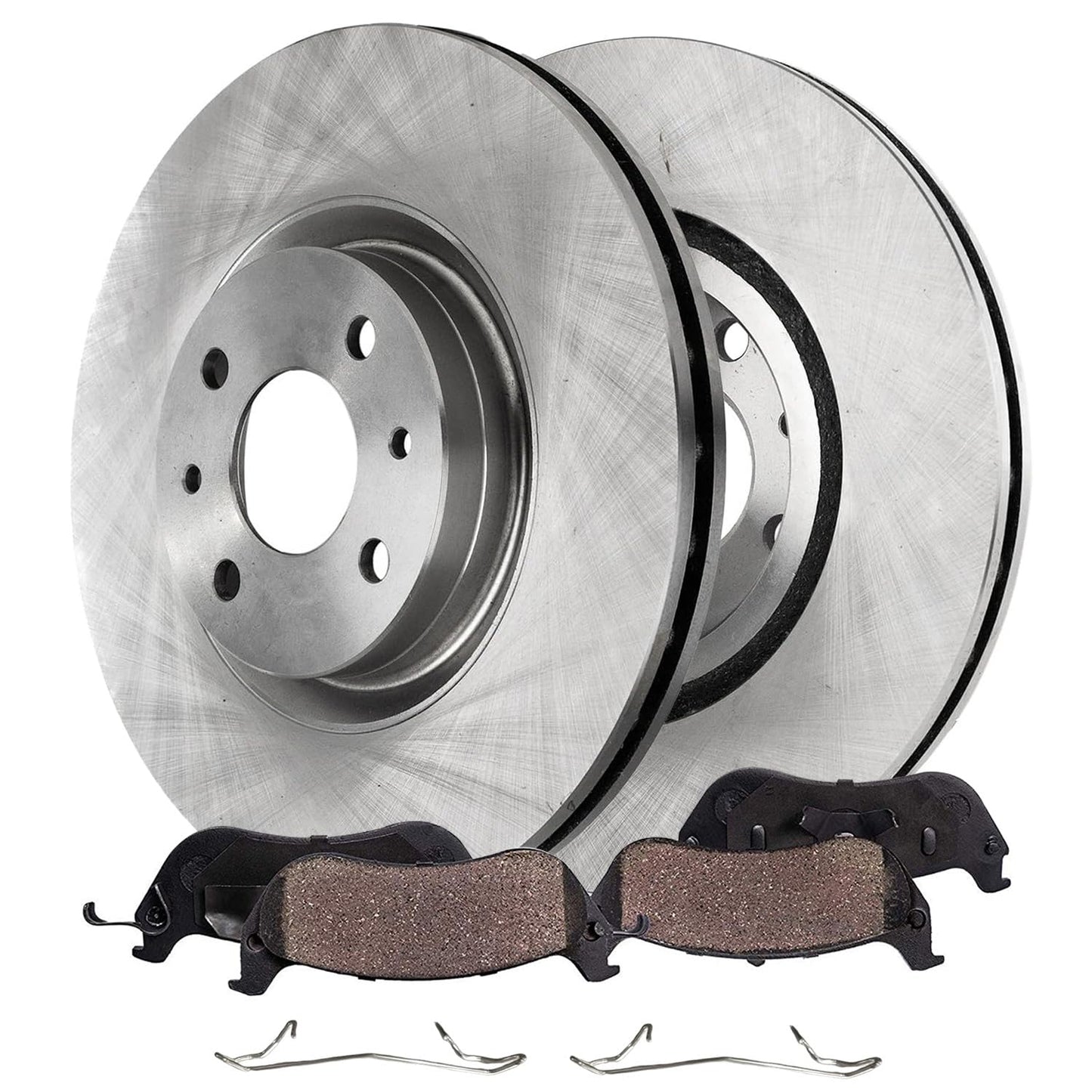 Detroit Axle - Front Brake Kit for Chevrolet GMC Silverado Suburban Sierra Savana Yukon XL 1500 Tahoe Cadillac Escalade Disc Brake Rotors Ceramic Brakes Pads Replacement : 12" inch Rotor