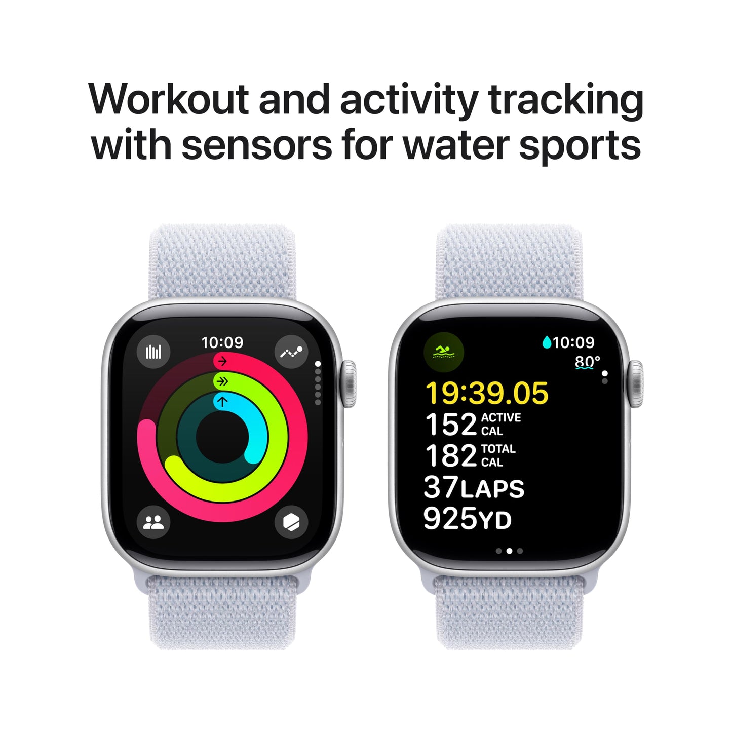 Apple Watch Series 10 [GPS + Cellular 42mm case] Smartwatch with Jet Black Aluminum Case with Black Sport Band - M/L. Fitness Tracker, ECG App, Always-On Retina Display, Water Resistant