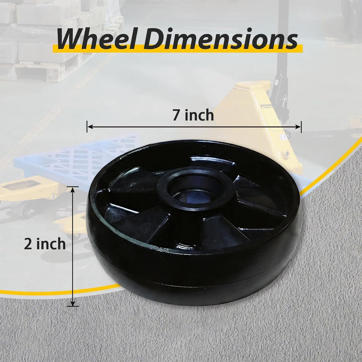 Tory Carrier Pallet Jack Load Wheel, Pre-installed Pallet Jack Roller, Nylon Wheels 3 inch x 3.7 inch, Sealed Precision Bearings ID 0.78 inch, Red- A Pair