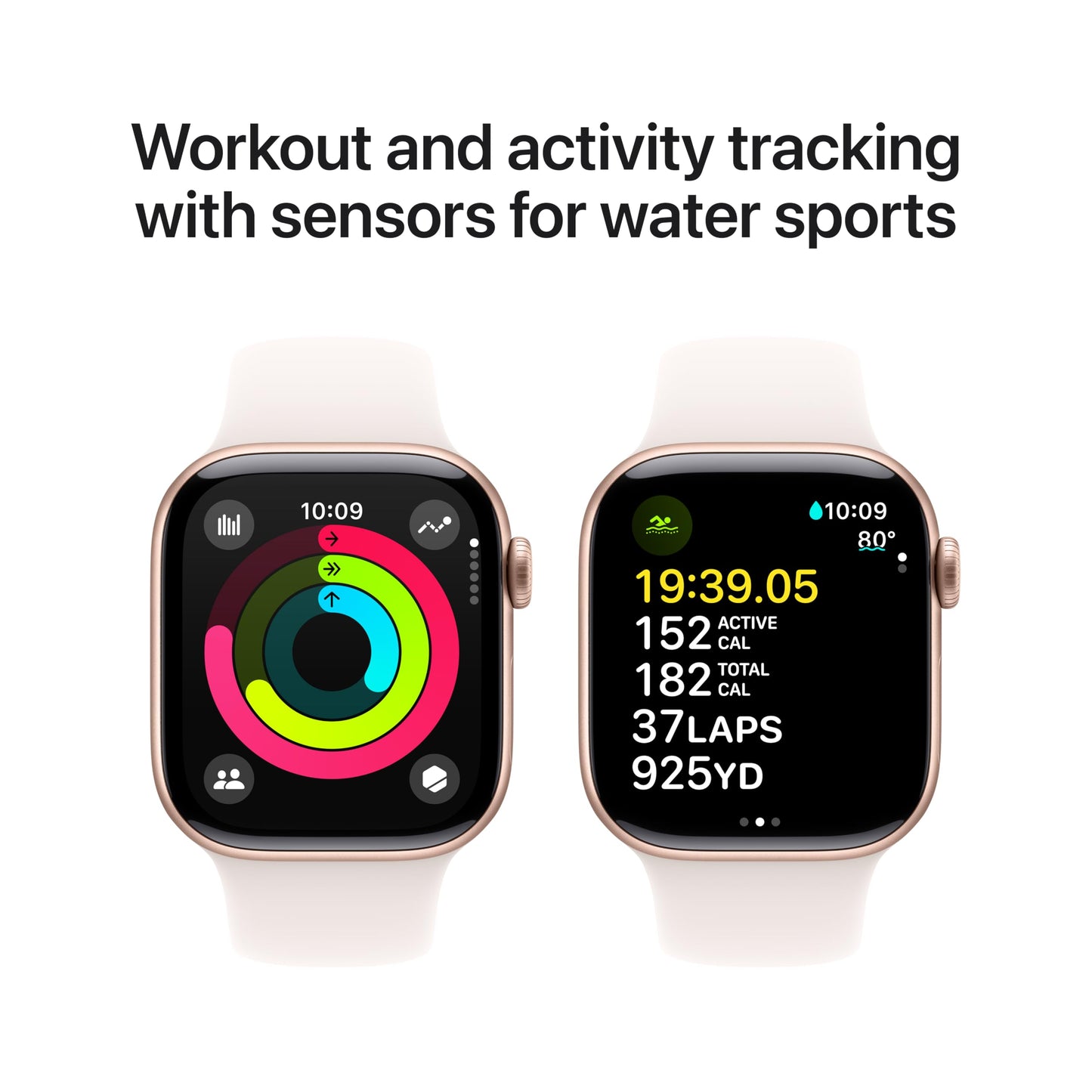 Apple Watch Series 10 [GPS + Cellular 42mm case] Smartwatch with Jet Black Aluminum Case with Black Sport Band - M/L. Fitness Tracker, ECG App, Always-On Retina Display, Water Resistant