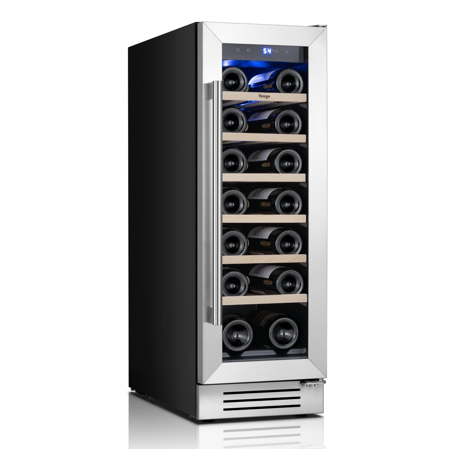 Yeego 24'' Wine Cooler Refrigerator - 52 Bottles Wine Fridge, 40-65°F Dual Zone Wine Refrigerator With Glass Door, Built-In/Freestanding/Under Counter, Adjustable Shelves Fridge for Home Bar Office