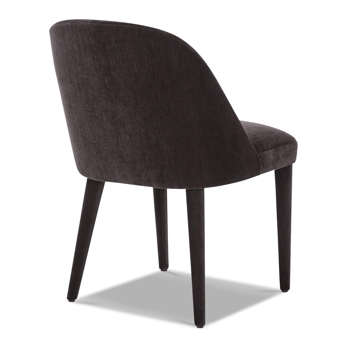 Poly & BARK Bolus Dining Chair – Ganache Brown Upholstered Accent Chair with Wood Legs – Refined Silhouette for Dining Room, Kitchen or Breakfast Nook – Arrives Fully Assembled
