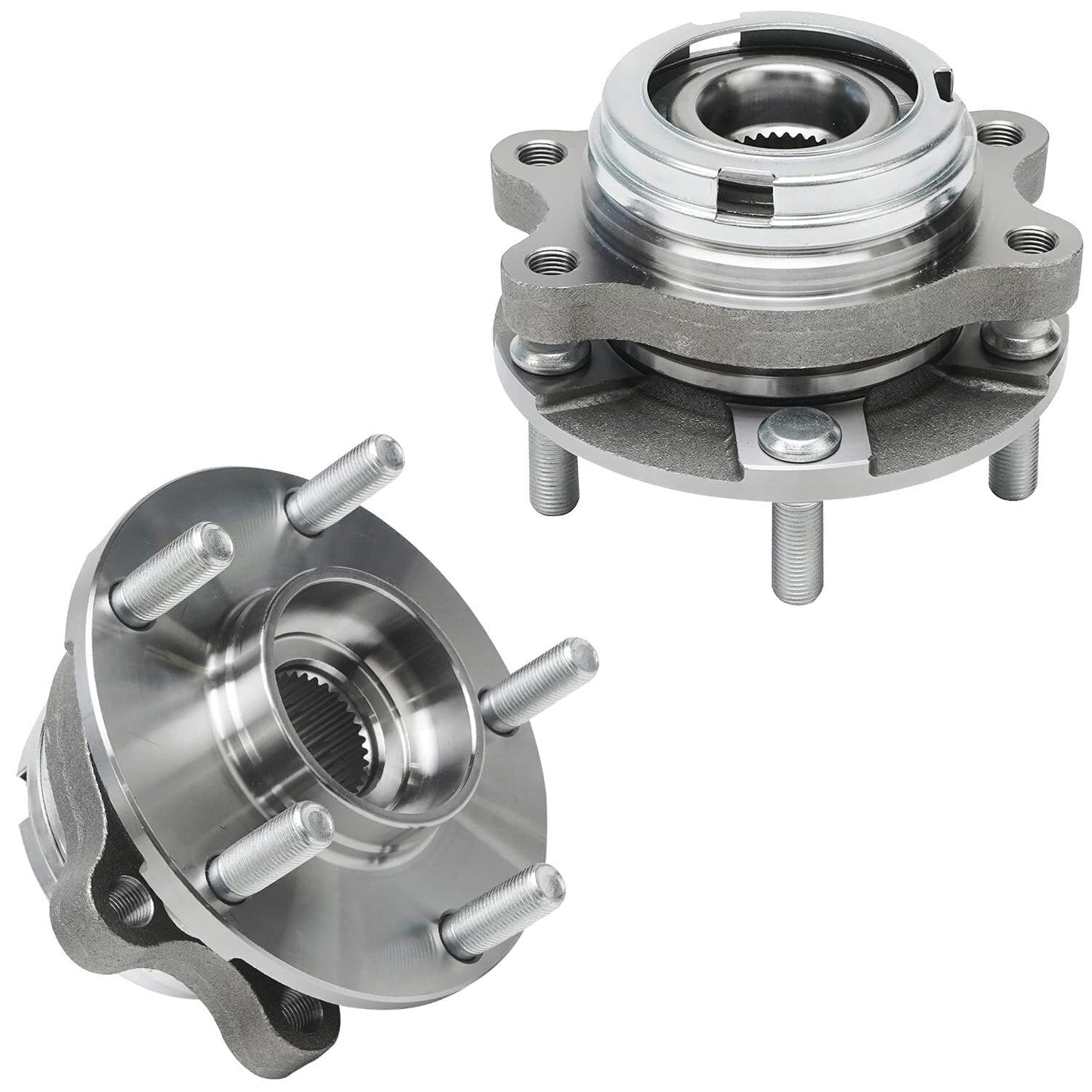 Detroit Axle - Brake Kit for 2012-2020 Ford F-150 Drilled & Slotted Brake Rotors and Ceramic Brakes Pads 2013 2014 2015 2016 2017 2018 2019 Front and Rear Replacement