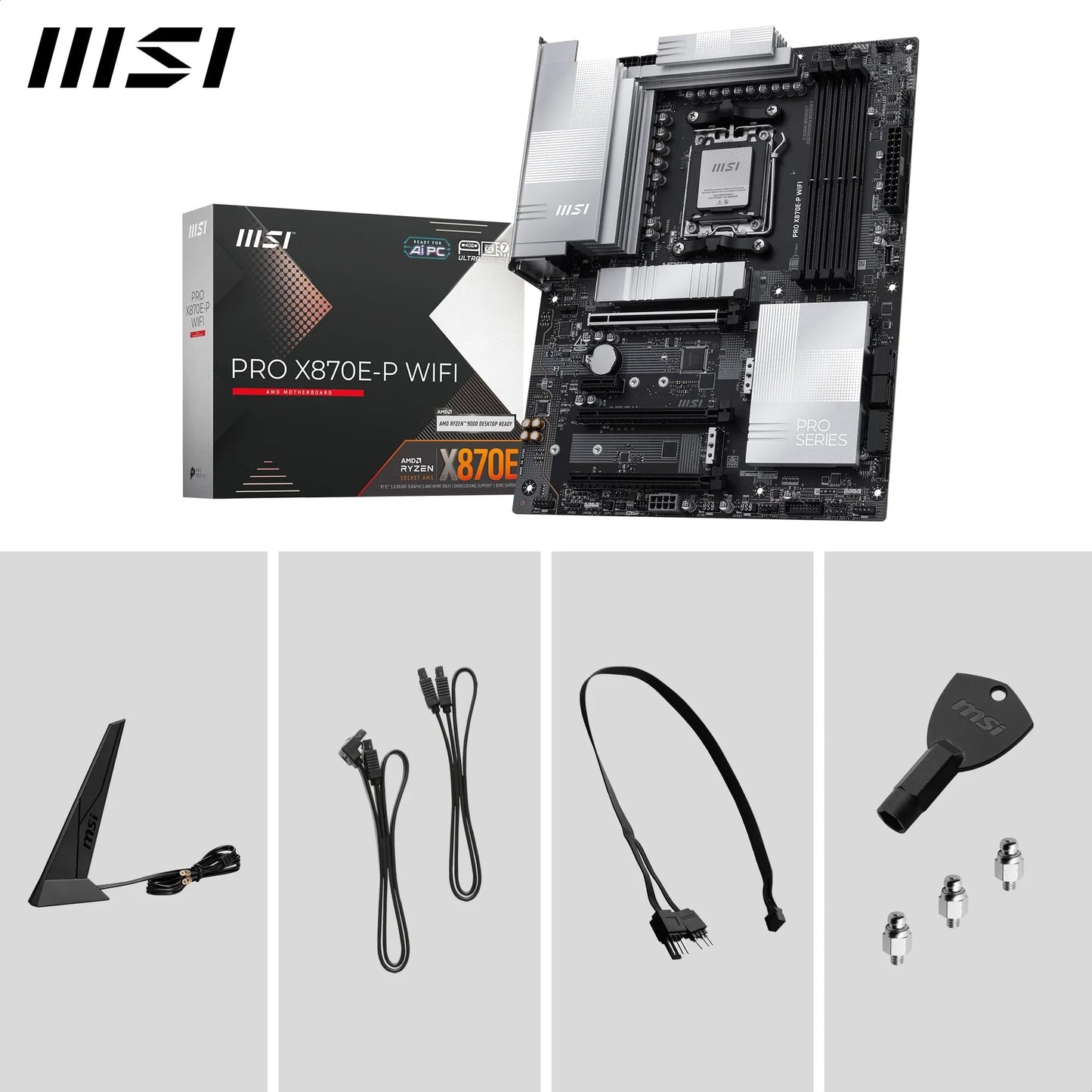MSI MPG X870E Carbon WiFi Gaming Motherboard (AMD Ryzen 9000/8000/7000 Series Processors, AM5, DDR5, PCIe 5.0, M.2 Gen5, SATA 6Gb/s, USB 40Gbps, HDMI, Wi-Fi 7, Bluetooth 5.4, 5Gbps LAN, ATX)