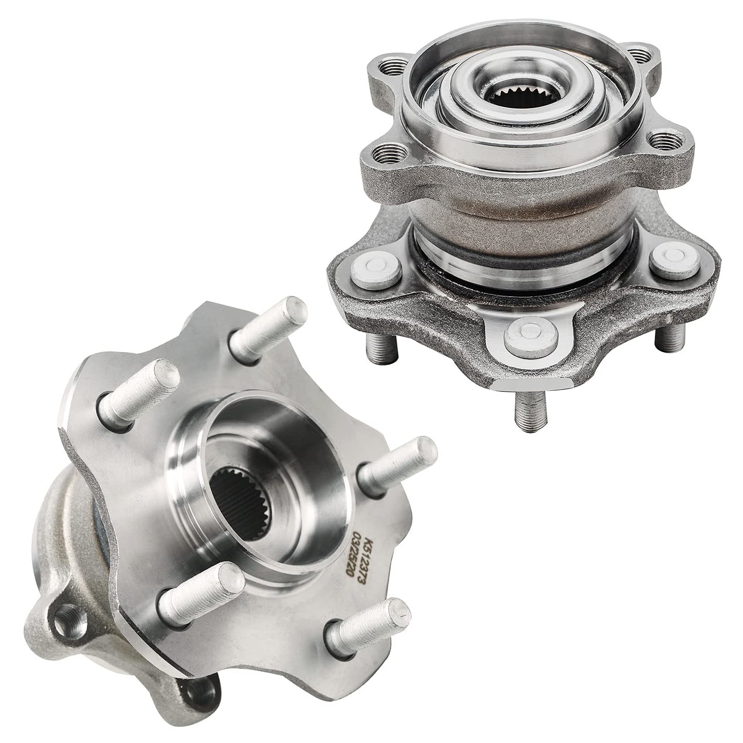Detroit Axle - 2pc Front Wheel Bearing Hubs for 00-13 Chevy Impala Monte Carlo, 97-08 Pontiac Grand Prix, 06-11 DTS, 05-09 Buick Lacrosse, 06-11 Lucerne, 00-05 Lesabre, Pair Wheel Bearings and Hubs