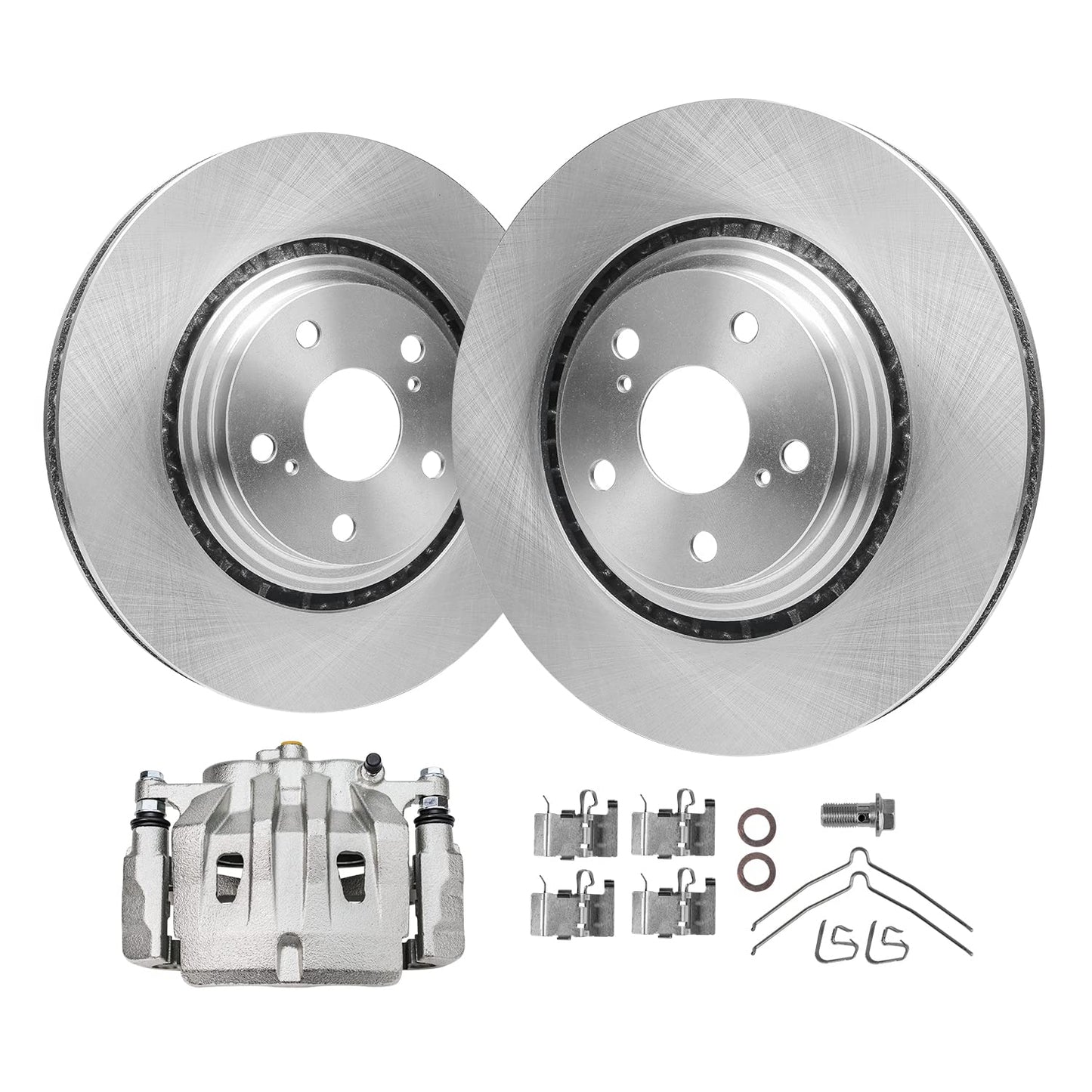Detroit Axle - Front Brake Kit for 06-11 Honda Civic 2006 2007 2008 2009 2010 2011 Disc Brake Rotors Ceramic Brakes Pads Replacement Brake Kit