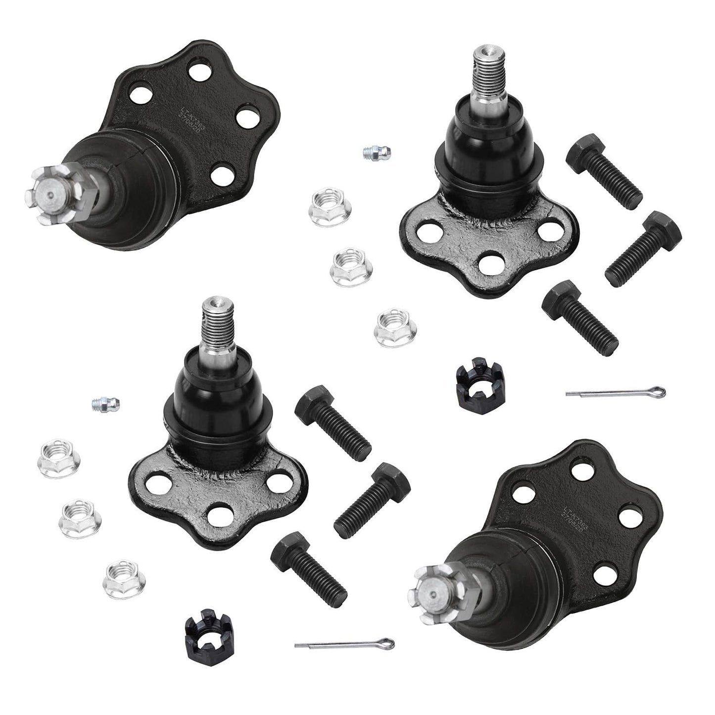 Detroit Axle - 4WD Front 4pc Ball Joints for Ford F-250 F-350 F-450 F-550 Excursion, 4 Upper & Lower Ball Joints Replacement