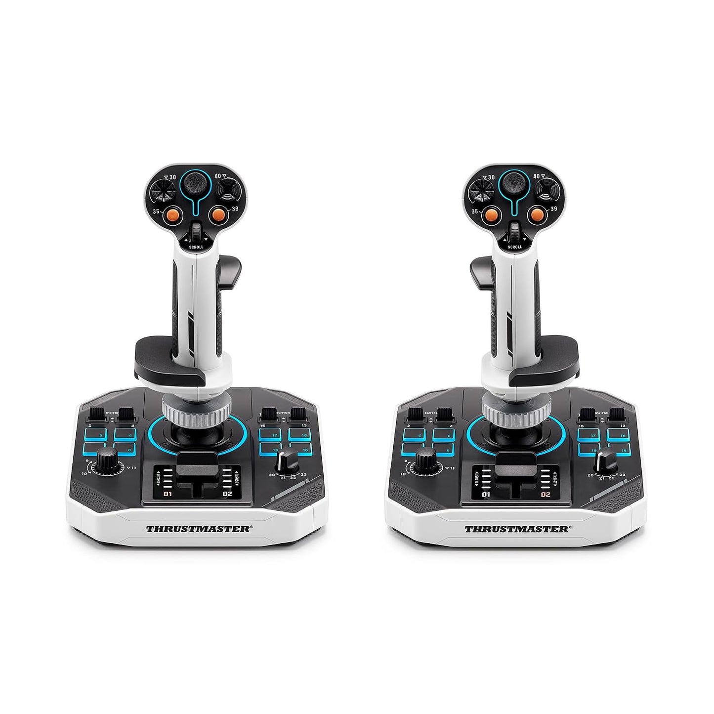 Thrustmaster Sol-R2 HOSAS Dual Space Combat Flight Joystick Set - PC | 88 programable actions buttons, 2 detachable grips, 2 throttles, zero drift, interchangeable rests, backlit sci-fi design