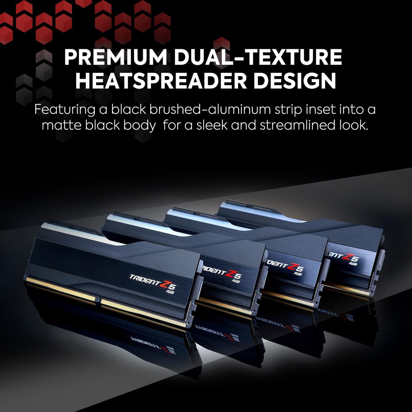 G.SKILL Trident Z5 RGB Series DDR5 RAM (Intel XMP 3.0 & AMD Expo) 32GB (2x16GB) 6000MT/s CL36-36-36-96 1.35V Desktop Computer Memory U-DIMM - Matte Black (F5-6000J3636F16GA2-TZ5RK)