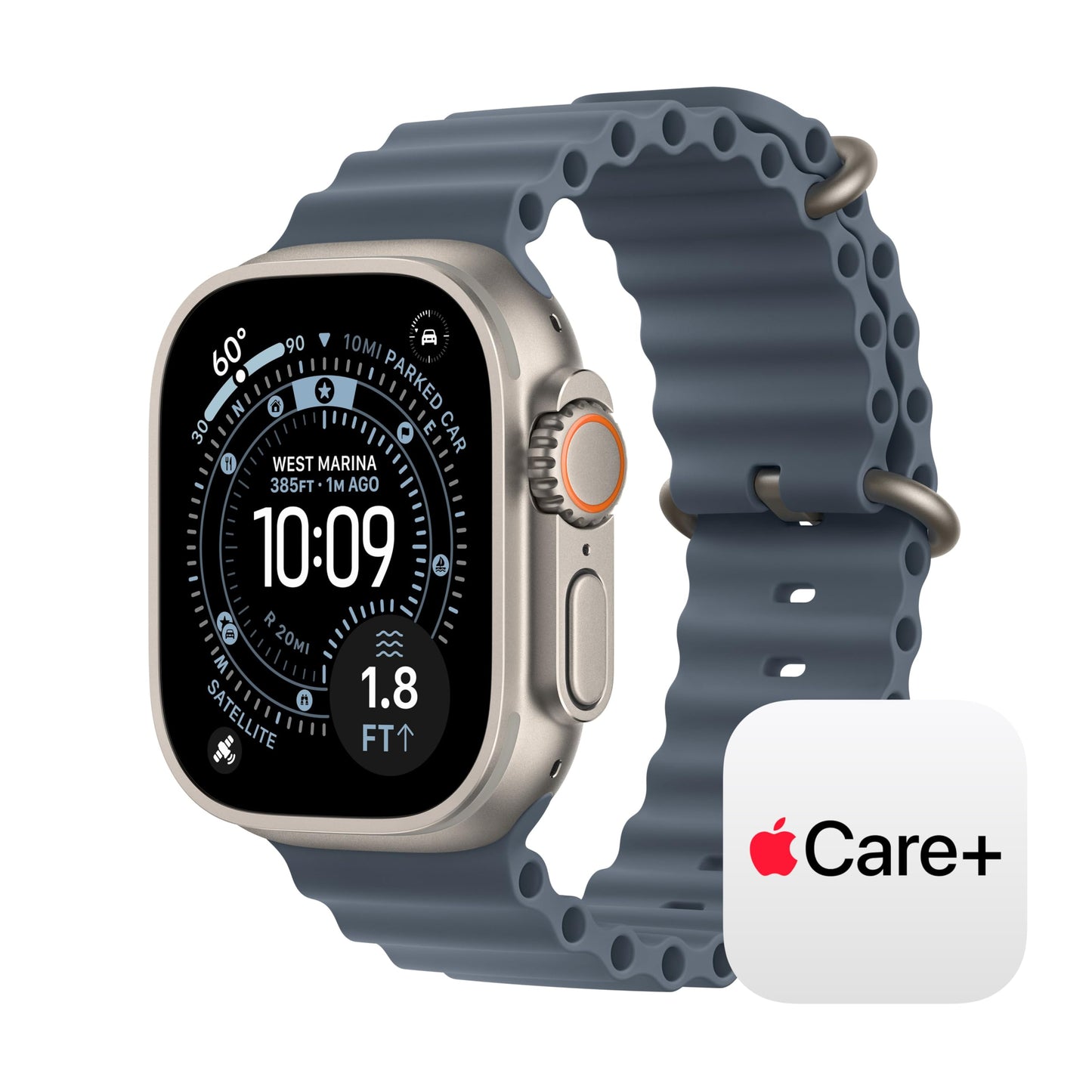 Apple Watch Ultra 3 [GPS + Cellular 49mm] Running & Multisport Smartwatch w/Rugged Titanium Case w/Black Ocean Band. Satellite Communications, Advanced Health & Fitness Tracking