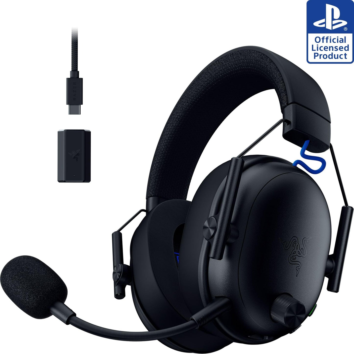 Razer BlackShark V3 Wireless Gaming Headset for PC: 50mm Drivers - Super Wideband Mic - 2.4 GHz, Bluetooth, USB - Works with Mac, PS5, Nintendo Switch, Smartphone - 70 Hr Battery - Black