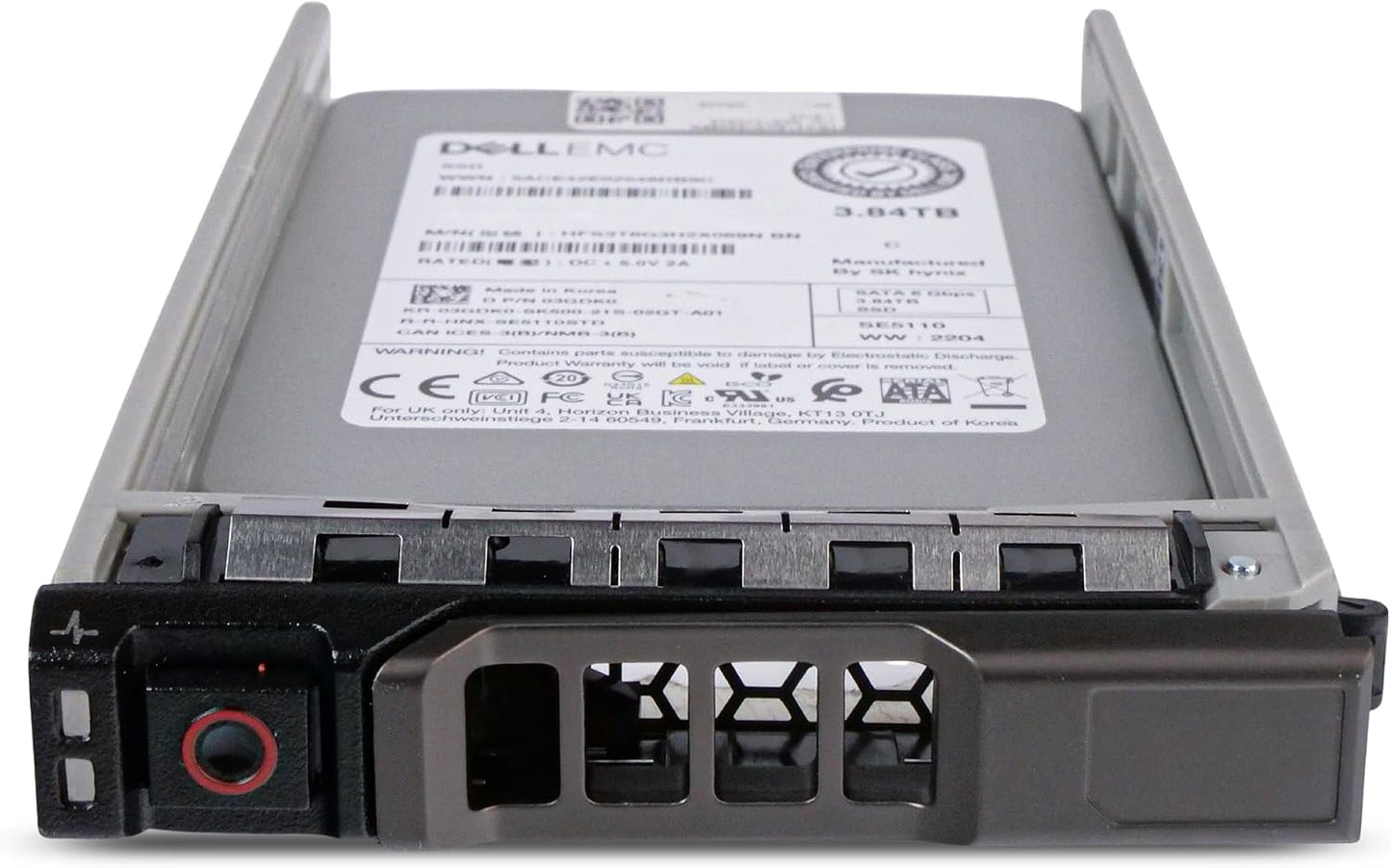 Dell 3.84TB SATA 6Gb/s 3D TLC 1DWPD 2.5in Enterprise PowerEdge Read Intensive SSD for R630 R730 R730xd R830 R930 R620 R720 R720xd R520 R420 400-BCSI G13 (Renewed)