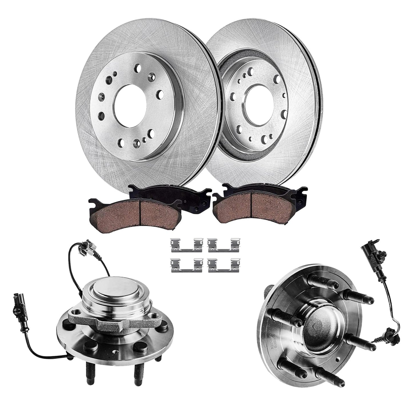 Detroit Axle - Kit de freno trasero para Dodge Grand Caravan Journey Chrysler Town & Country Frenos de repuesto Rotores y pastillas de freno de cerámica: Rotor de 12.91 pulgadas