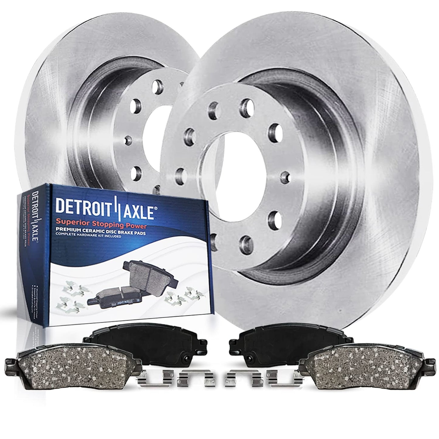 Detroit Axle - Front Brakes Kit for Chevrolet Equinox Impala Malibu Buick Regal LaCrosse Allure GMC Terrain Saab 9-5 Disc Brake Rotors Ceramic Brakes Pads : 12.64'' inch Rotor