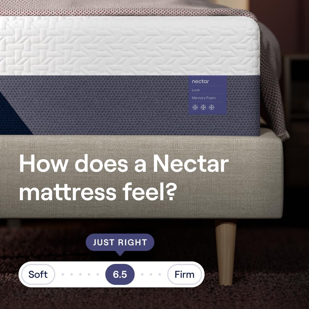 Nectar Premier 13” King Mattress - Medium Firm - Contouring Memory Foam - Cooling Upgrade - Back Pain Relief - Mattress in a Box - 365-Night Trial & Forever Warranty