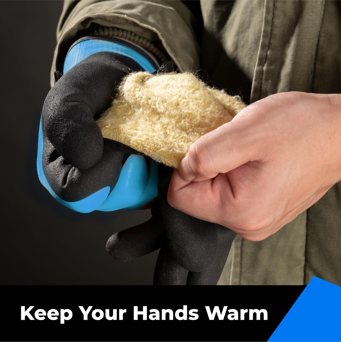 toolant 100% Waterproof Gloves for Men and Women, Winter Work Gloves for Cold Weather, Touchsreen, Thermal Gloves for Freezer Work, Fishing and Gardening, With Grip, Grey, X-Large