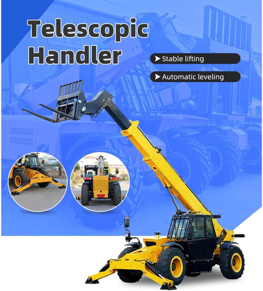 Construction Telehandler – Robust Extendable Arm Forklift for Concrete, Steel & Heavy Building Materials
