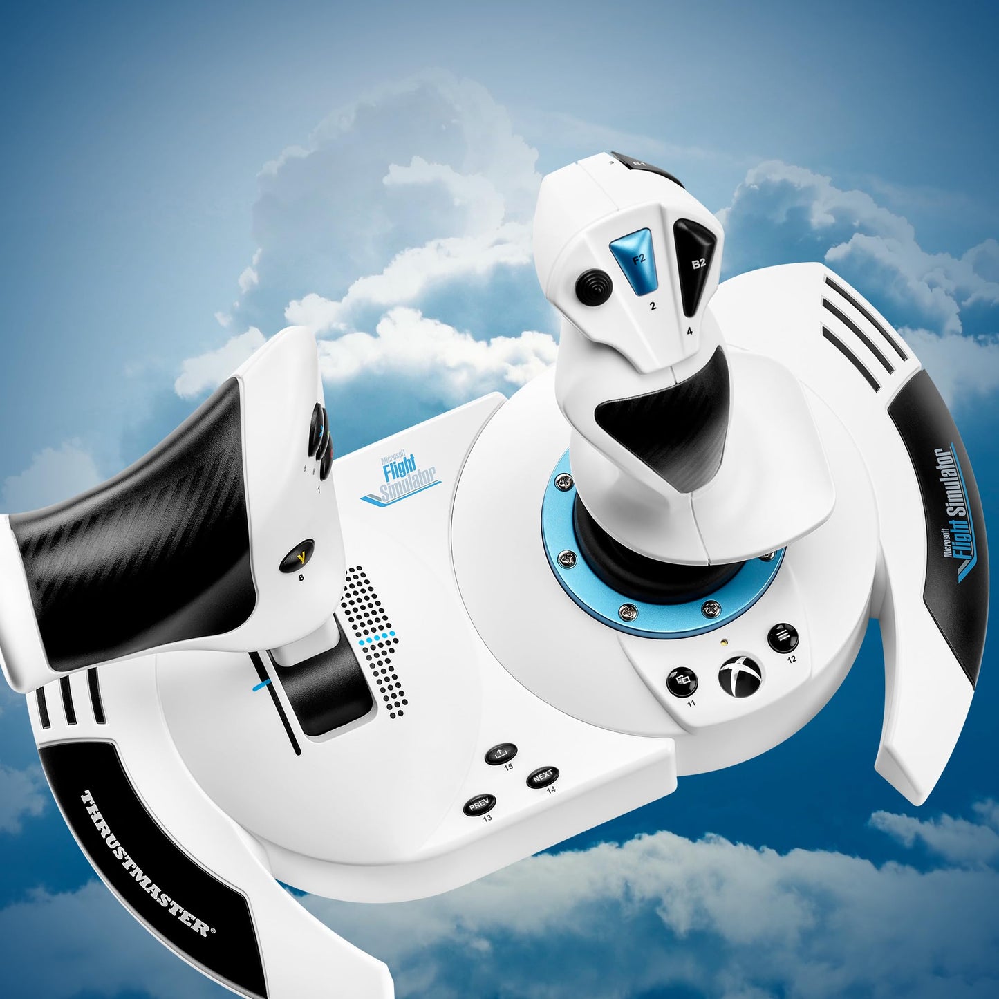 Thrustmaster T-Flight Hotas One Flight Stick & Throttle - XBOX & PC | Detachable design, Officially licensed, adjustable resistance, responsive trigger, 14 programmable buttons, dual rudder
