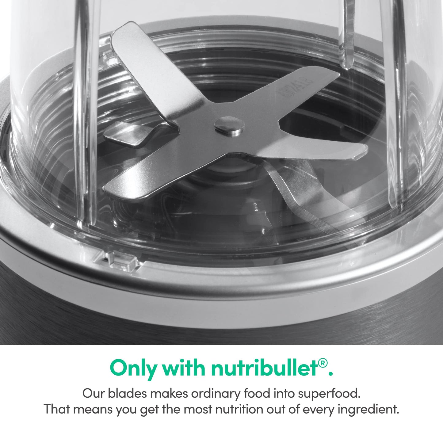 Nutribullet Personal Blender, Shakes, Smoothies, Food Prep, and Frozen Blending, 24 Ounces, 600 Watt, Dark Gray, NBR-0601WM