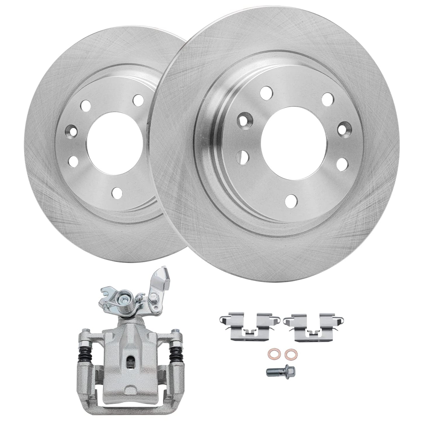 Detroit Axle - Front Brake Kit for 07-17 Toyota Lexus Camry ES350, 08-18 Avalon ES300h, 2008 2009 2010 2011 2012 2013 2014 2015 2016 2017 2018 Replacement Brakes Rotors Ceramic Brake Pads