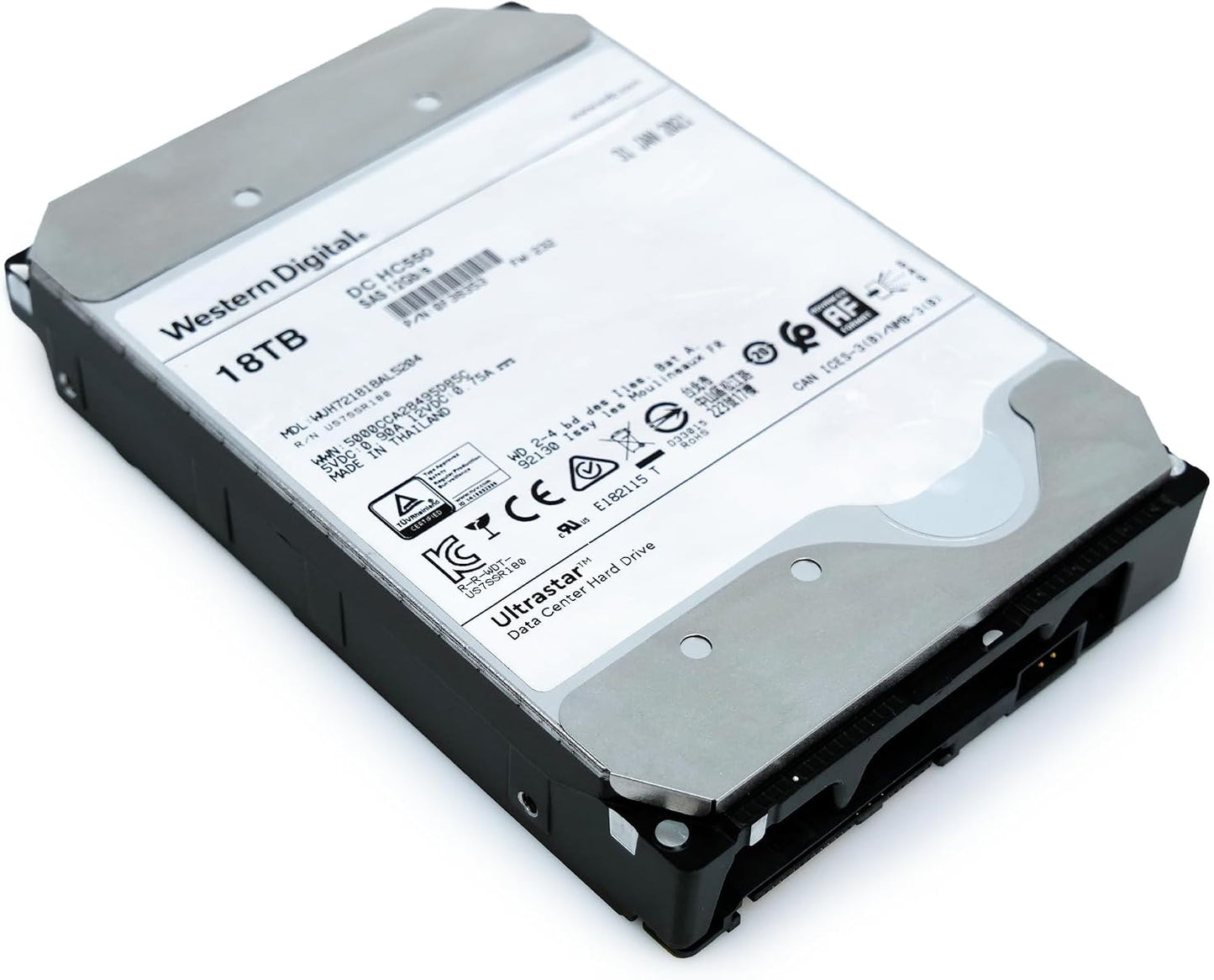 Western Digital WD WUH721818AL5204 18TB SAS 12Gb/s 7.2K RPM 512M 0F38353 512e/4Kn SE HDD (Renewed)